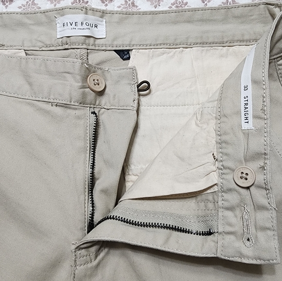 NWT Five Four Cali Straight Chinos Taupe Pants W 33 - Picture 5 of 10
